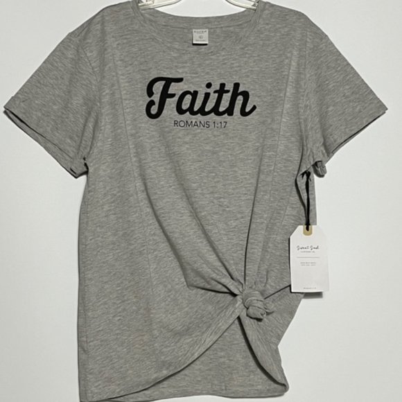 Sweet Soul Tops - SWEET SOUL Gray Faith T-shirt Size L NWT